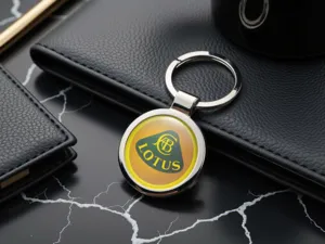 Lotus Schlüsselhalter Stabil Metallisch Finish
